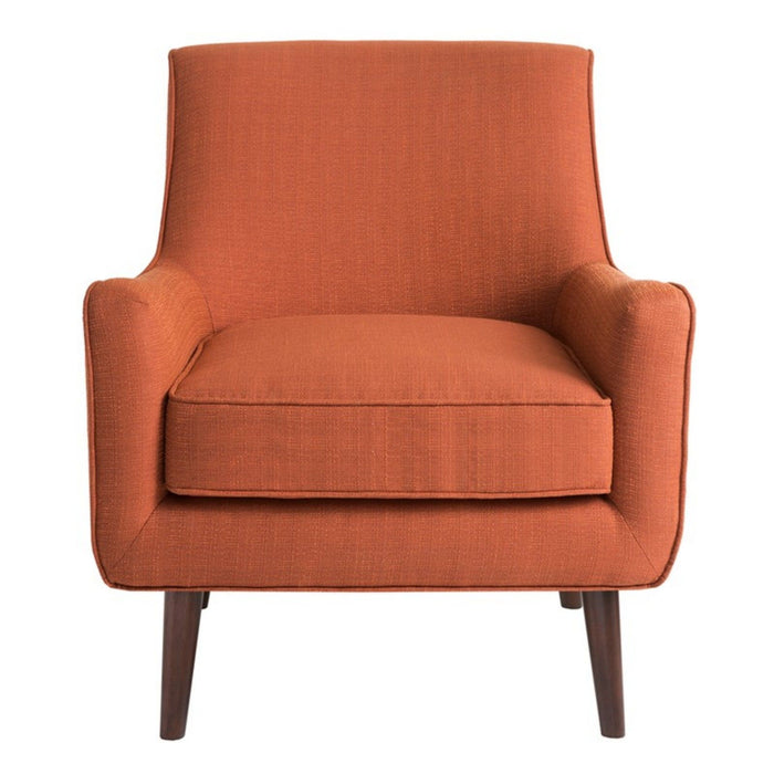 Accent Chair Upholstered With Legs - Burnt Orange