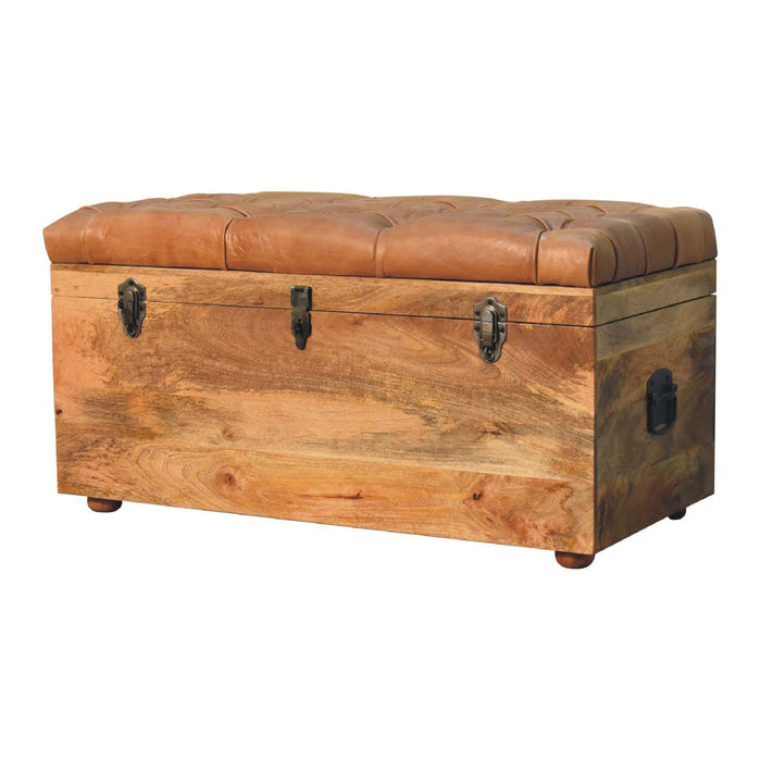 Buffalo - Leather Storage Trunk
