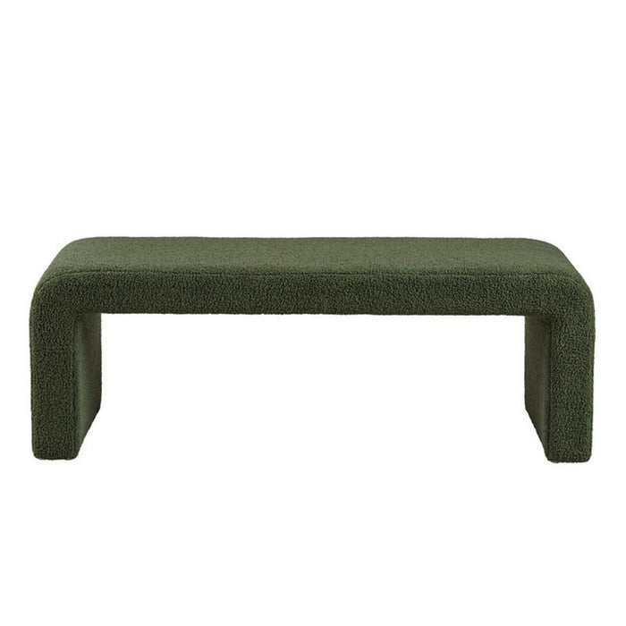Modern Contemporary Boucle Waterfall Bench