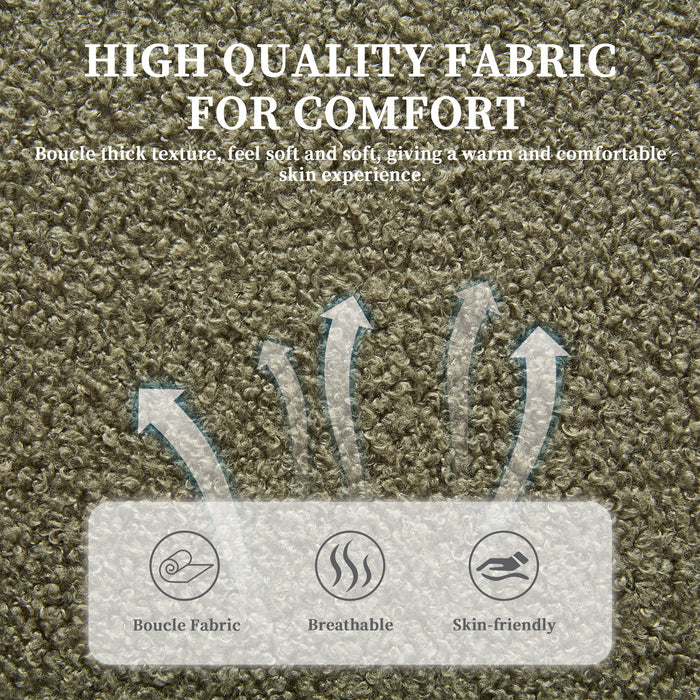 Mid Century Modern Loveseat Sofa With USB Ports, Removable Pillow Cover