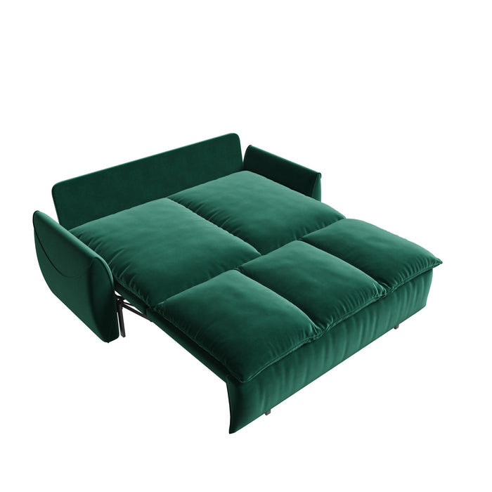 Pull Out Sofa Bed, 3 Seat Convertible Sleeper Sofa With 2 In 1 Pillow And Blanket Set
