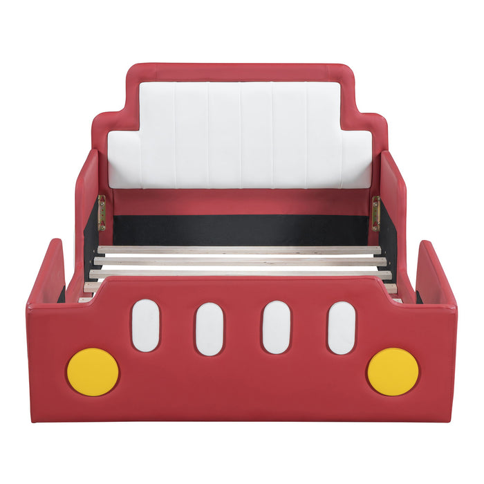Race Car Shaped Platform Bed With Wheels