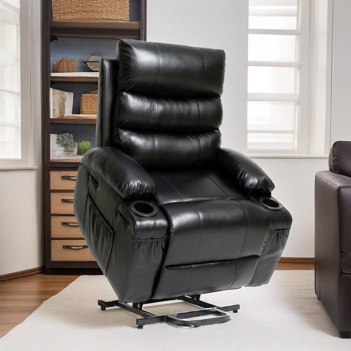 Large Size Electric Power Lift Recliner Chair Sofa With 8 Point Vibration Massage And Lumbar Heat