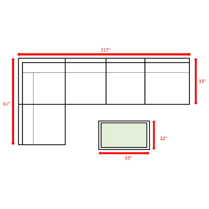 Comfortable Modern Patio Rattan Sectional Set With Cushions