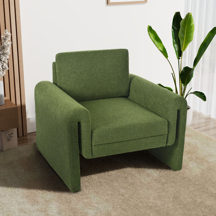 Modern Upholstered Accent Chair, Sturdy Support & Luxurious Comfort