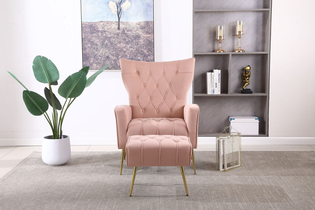 Accent Chair With Ottoman, Comfy Armchair For Living Room