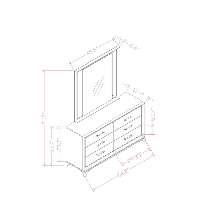 Star - Mirror With Built In LED And Frame - White
