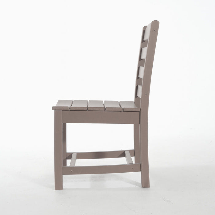 3 Piece Outdoor Dining Set, Round Patio Table With 2 Armless Chairs