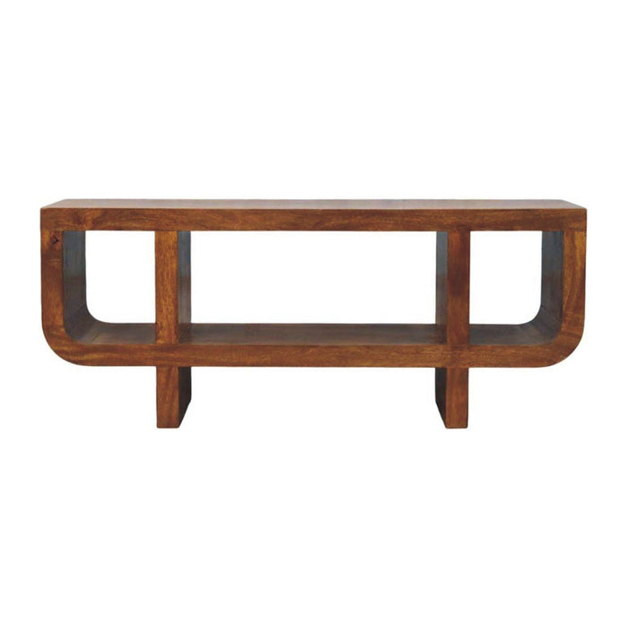 Orion - Curved Media Unit - Brown