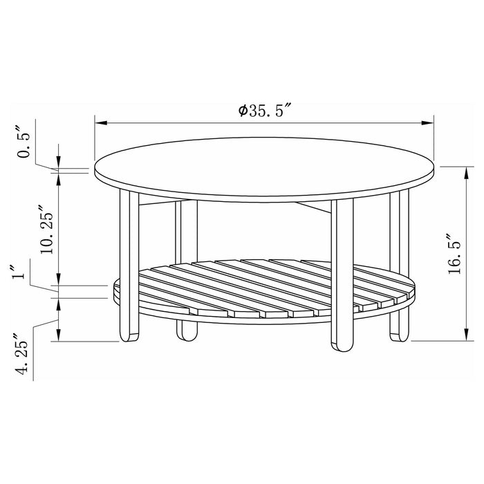 Brookson - Round 2 Piece Coffee And End Table Set - Natural