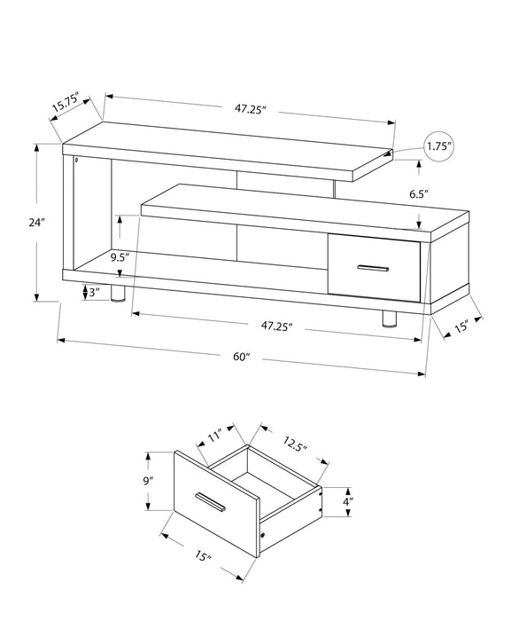 TV Stand, Console, Media Entertainment Center Storage Cabinet, Contemporary & Modern