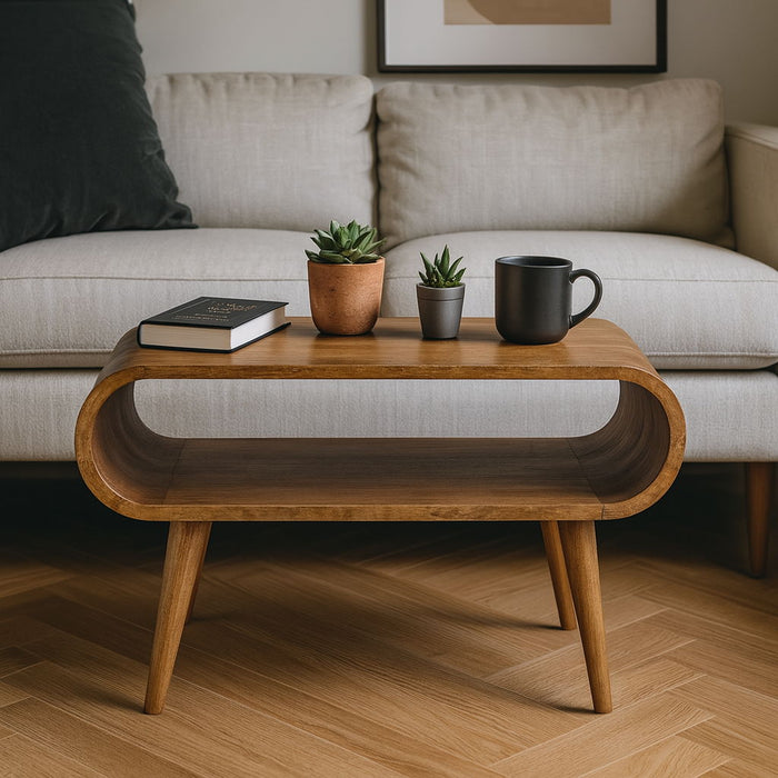 Solid Wood Open Coffee Table