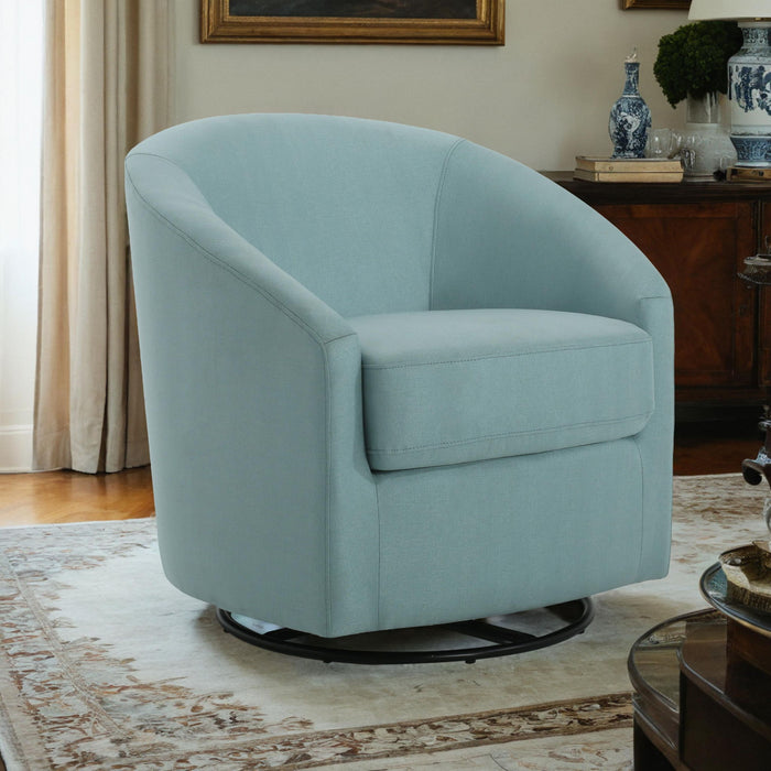 Contemporary Swivel Glider Chair With 360 Degree Rotation