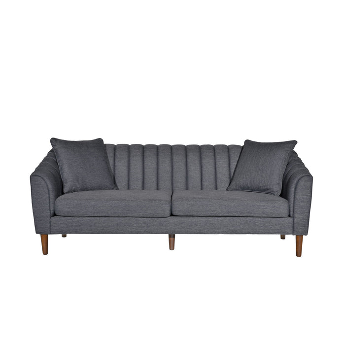 Contemporary 3 Seater Sofa With Plush Accents