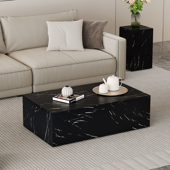 Modern Coffee Table With Light Wood Texture Pattern