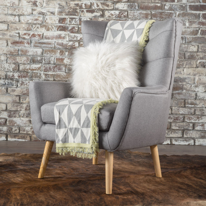 Club Chair With Rubberwood Legs