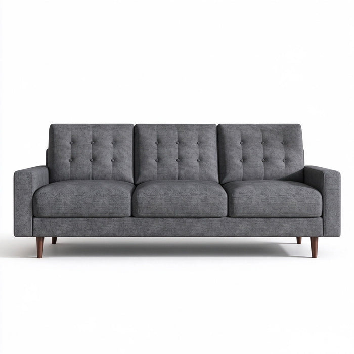 3 Seat Sofa Couch With Tufted Back Upholstered Couch For Living Room