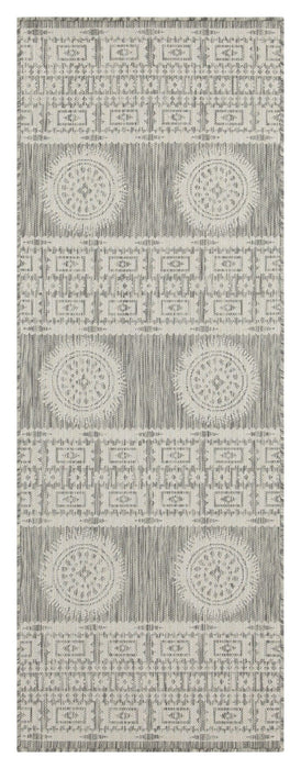 Sunshine - 5'3" X 7'3" Indoor, Outdoor Area Rug Polypropylene - Silver