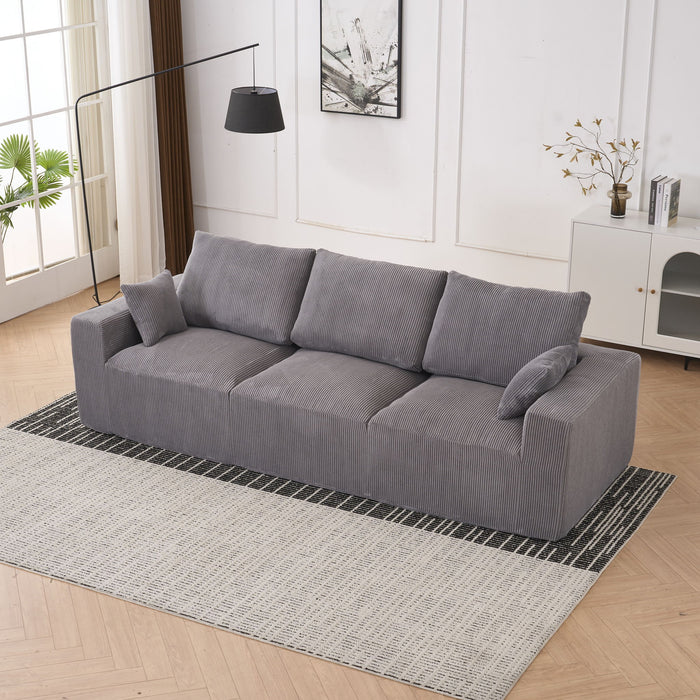 Modular Sectional Sofa With Extra Wide Cushion, USB / Type C Charger, Petal Armrest