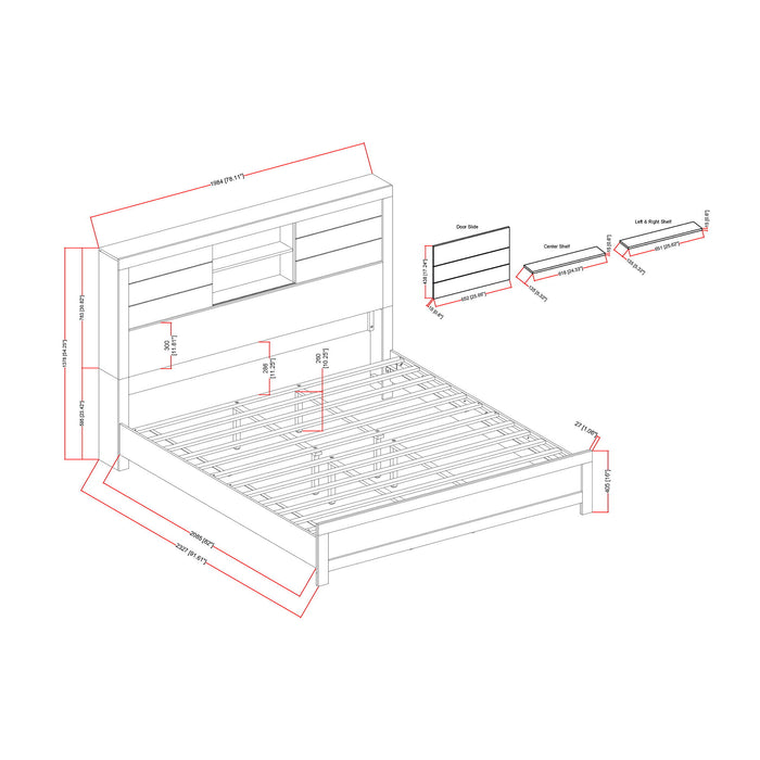Urban - 5 Piece Set With Bookcase