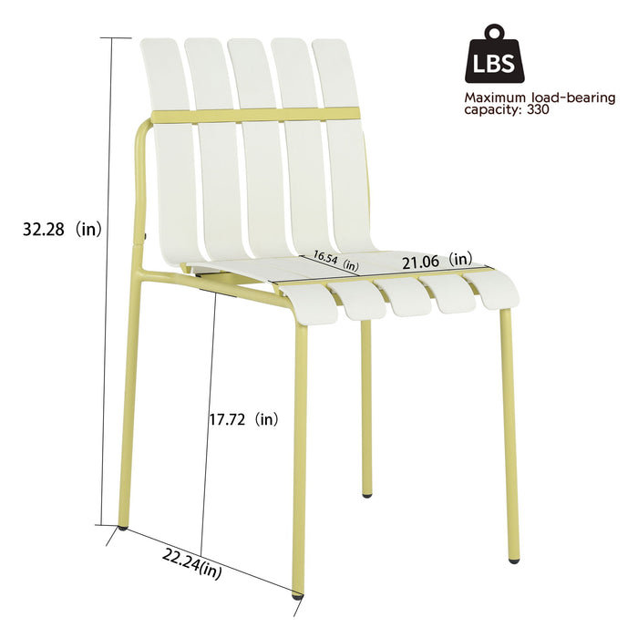 4 Piece Set Of Modern Color Block Designed Single Chairs
