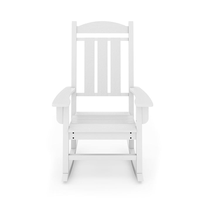 Traditional Porch Rocker Classic HDPE Poly Lumber For Porch, Patio, And Garden Comfort