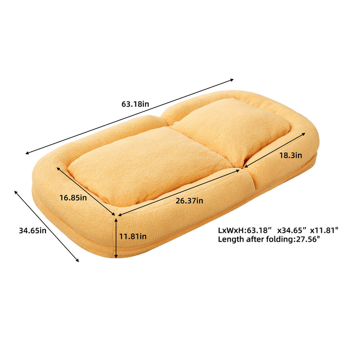 Contemporary Folding Sofa Chair With 5 Adjustable Positions For Gaming, Meditation, And Relaxation