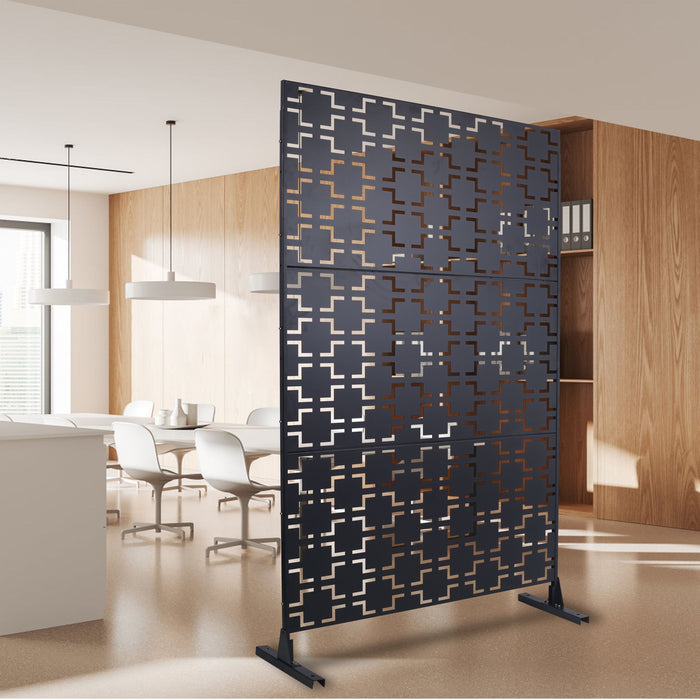 Outdoor & Indoor Metal Privacy Freestanding Decorative Screen