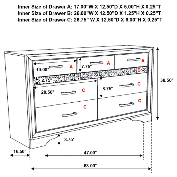 Annie - 9 Drawer Dresser