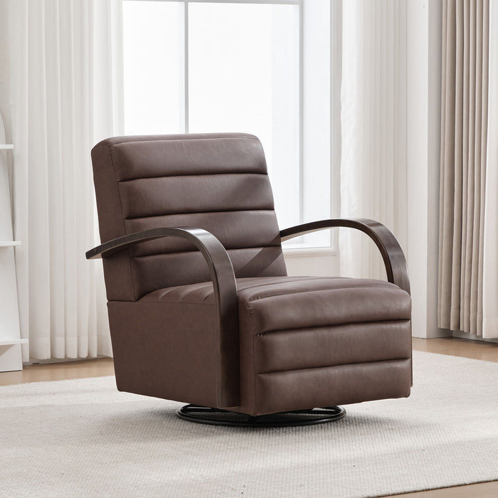 360° Swivel Accent Chair With Armrests, Comfy Lounge