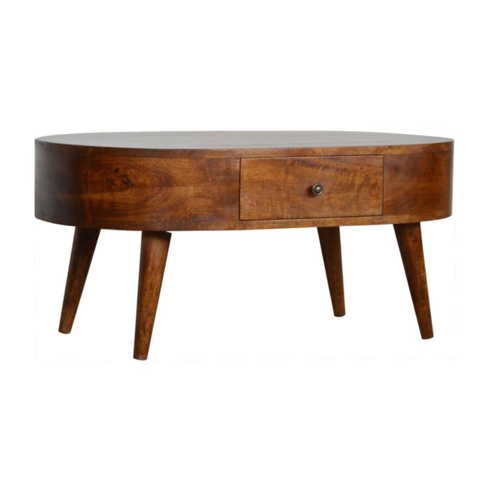 Rounded Wood Table