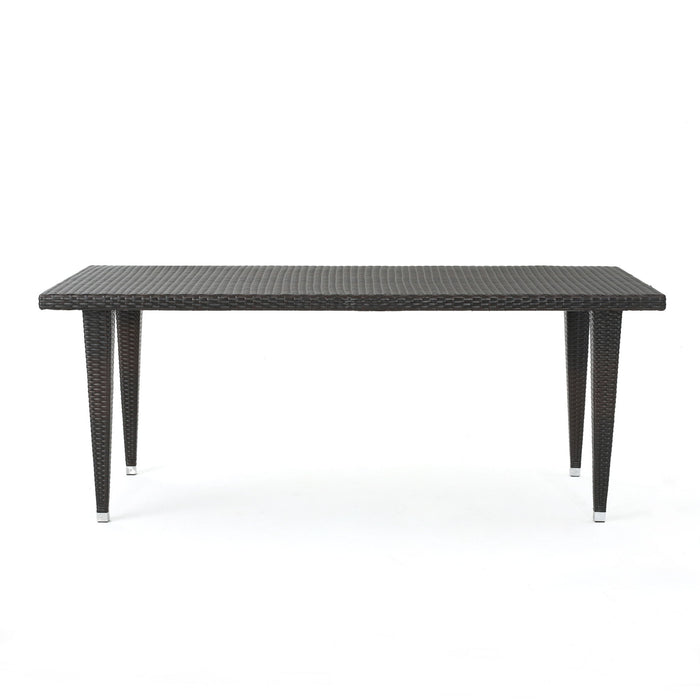 Reflect - Outdoor Dining Table With Rattan Cover - Dark Gray