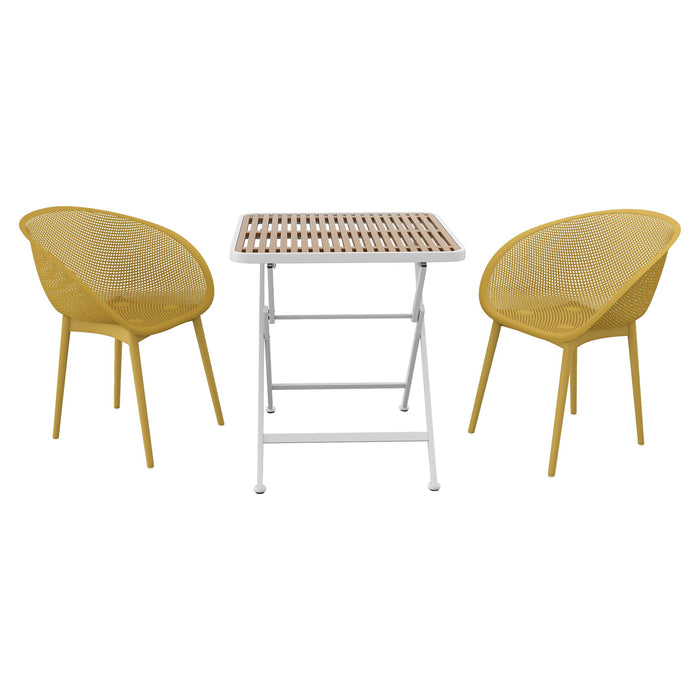 2 Pack Lounge Chair Set & Folding Square Table