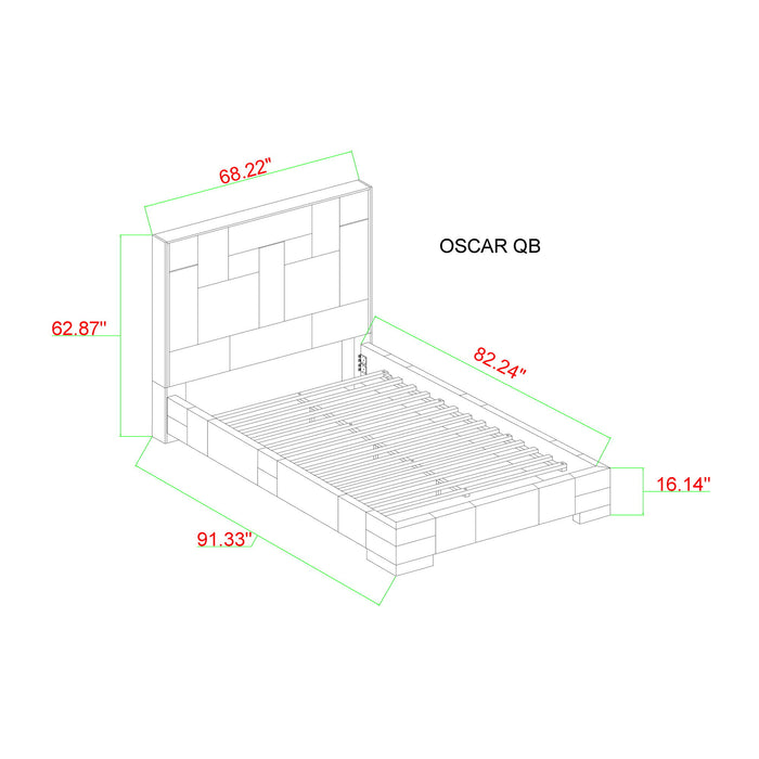 Yaris - Contemporary Bed With Wireless Charging And LED Lights