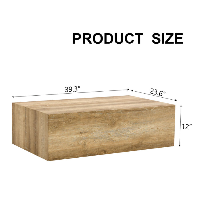 Modern Coffee Table With Smooth Light Wood Texture Patterns Material - Natural Wood