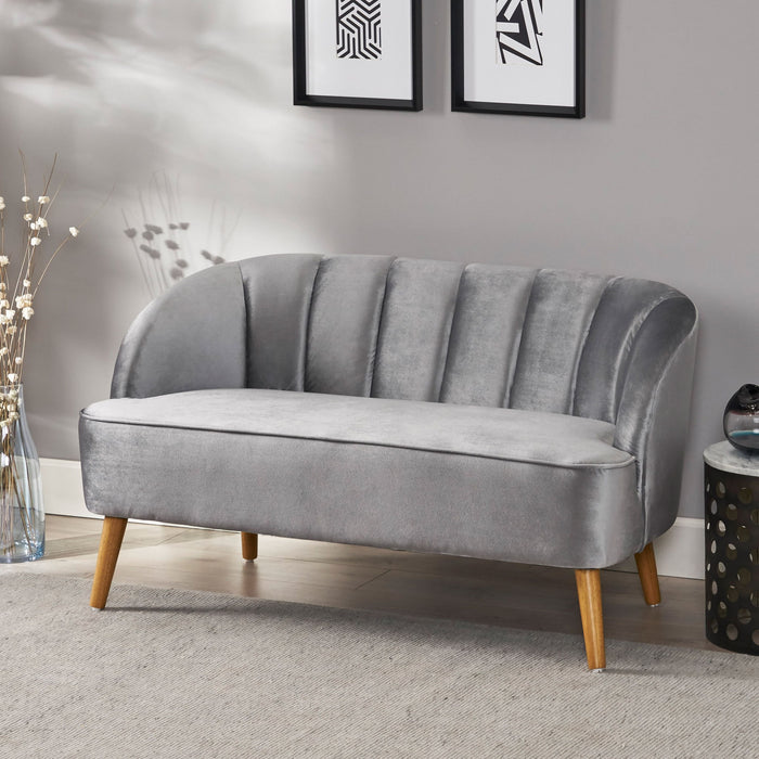Modern Classic Shell Backed Loveseat