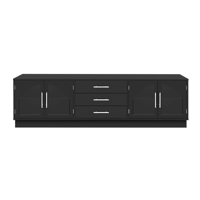 Modern Minimalist TV Stand, Entertainment Center Media Console Cabinet With Adjustable Shelves For Living Room