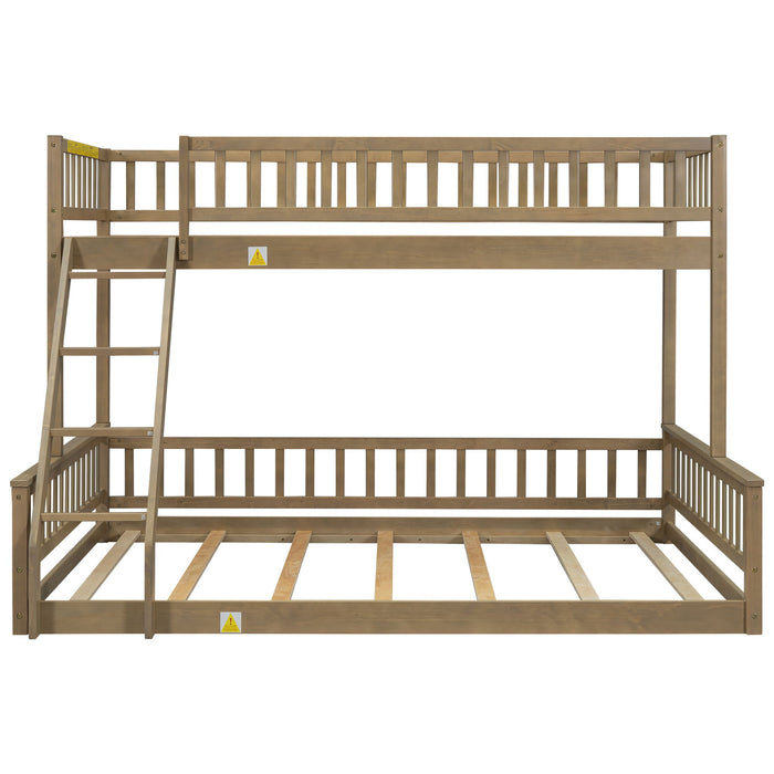 Bunk Bed With Ladder And Guardrails