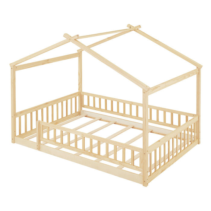 Bed House Bed Frame With Fence