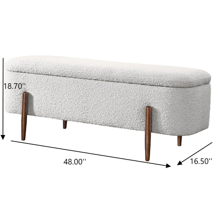 Sarna - Storage Bench - Ivory