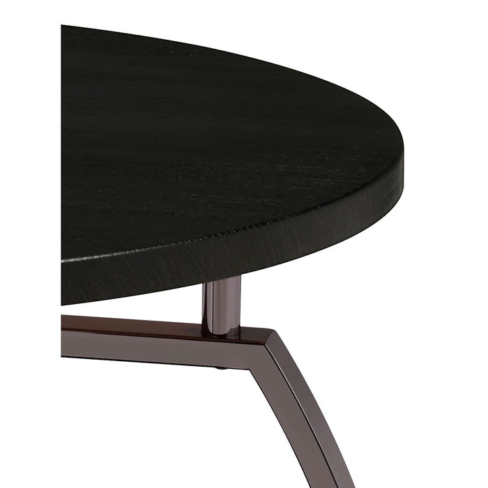End Table With Center Shelf - Dark Gray