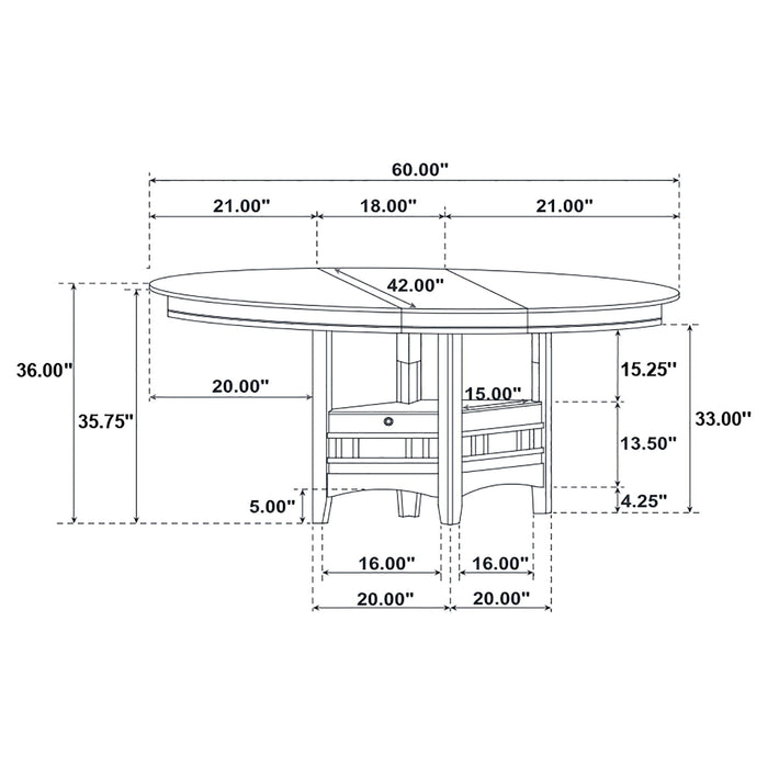 Hester - Extension Counter Dining Table - Espresso