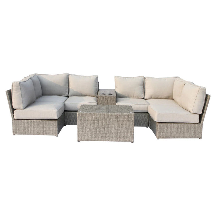Stylish Modular Wicker Patio Seating Group