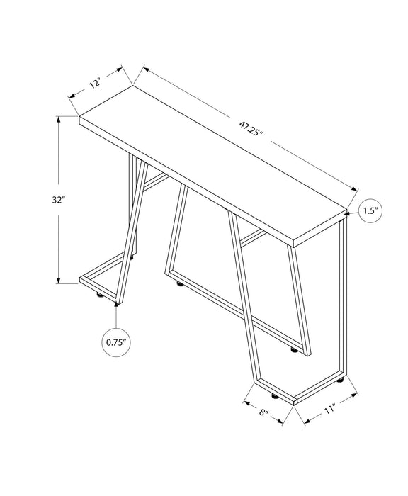Accent Console Table For Entryway, Durable Construction - Taupe