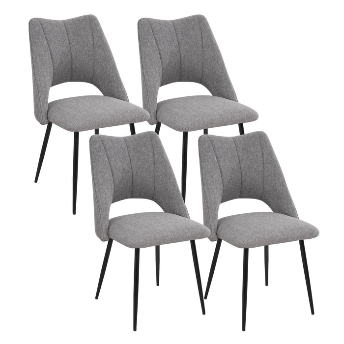 Chair With High Resilience Filling, Adjustable Feet For Kitchens (Set of 4)