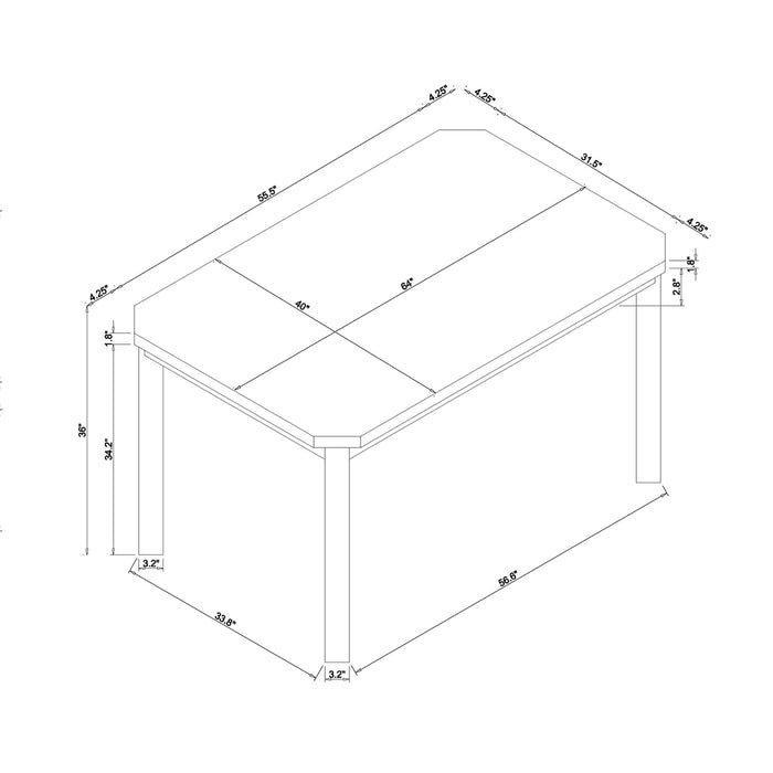 Magaly - Bar Table And Stool 5 Piece Set With Marbled Top Detail - Dark Gray