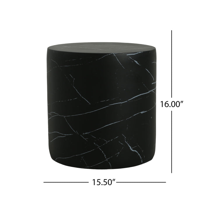 Cylindrical Design, Outdoor Lightweight Concrete Side Table
