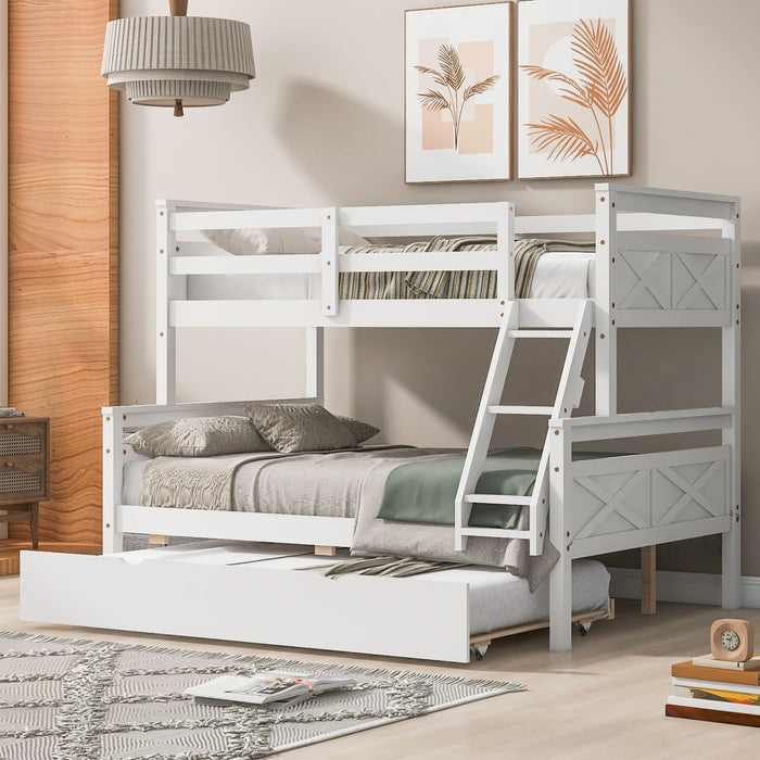 Bunk Bed With Ladder And Safety Guardrail
