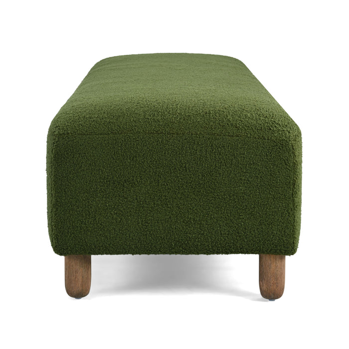Contemporary Ottoman With Foam Cushion And Durable Upholstery