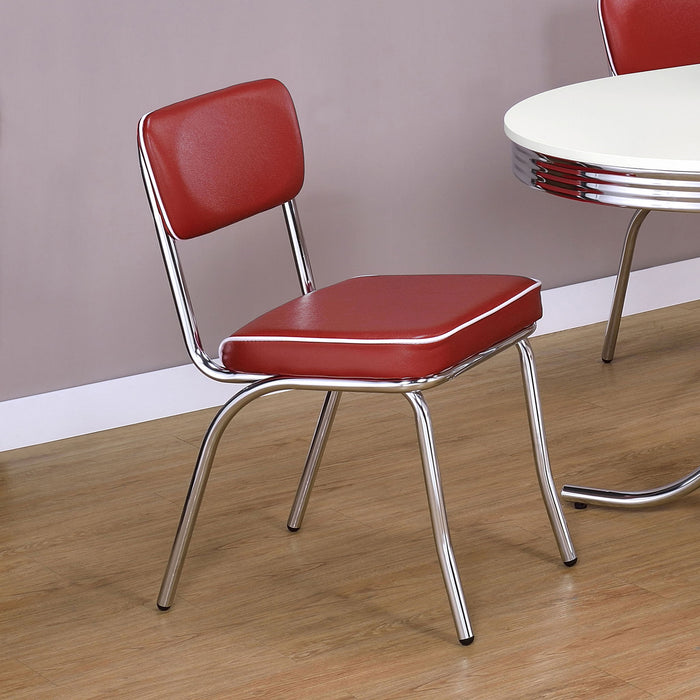 Open Back Upholstered Side Chairs (Set of 2)